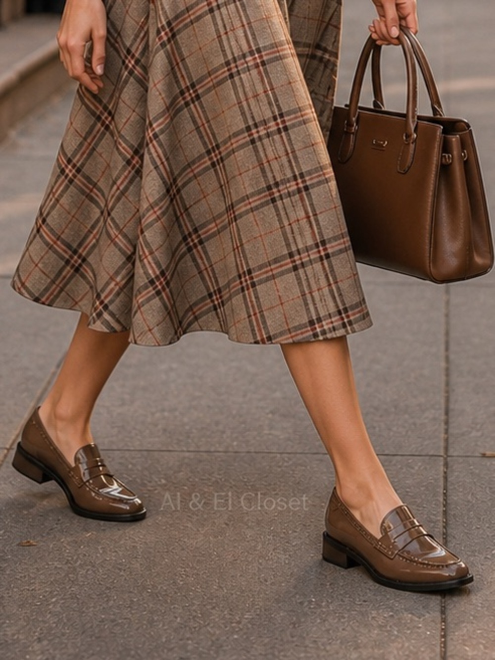 Sarto by Franco Sarto A-Eden Studs Loafers Brown Patent Size 8.5M New With Box